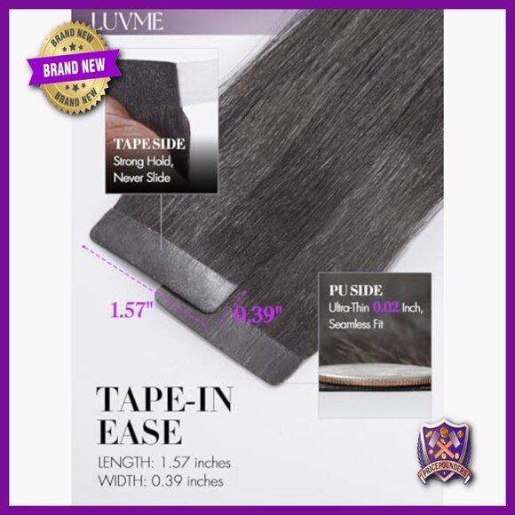 Human Hair Tape-In Extensions 18 Inch 50 Pieces Silky Straight
